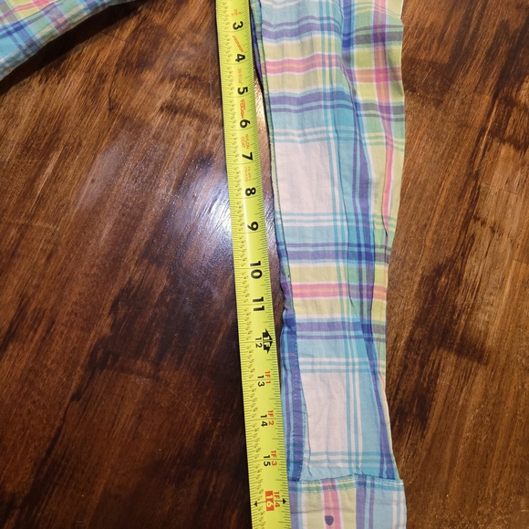 Y2k Aeropostal plaid button down shirt pink and blue size XS - Picture 6 of 10